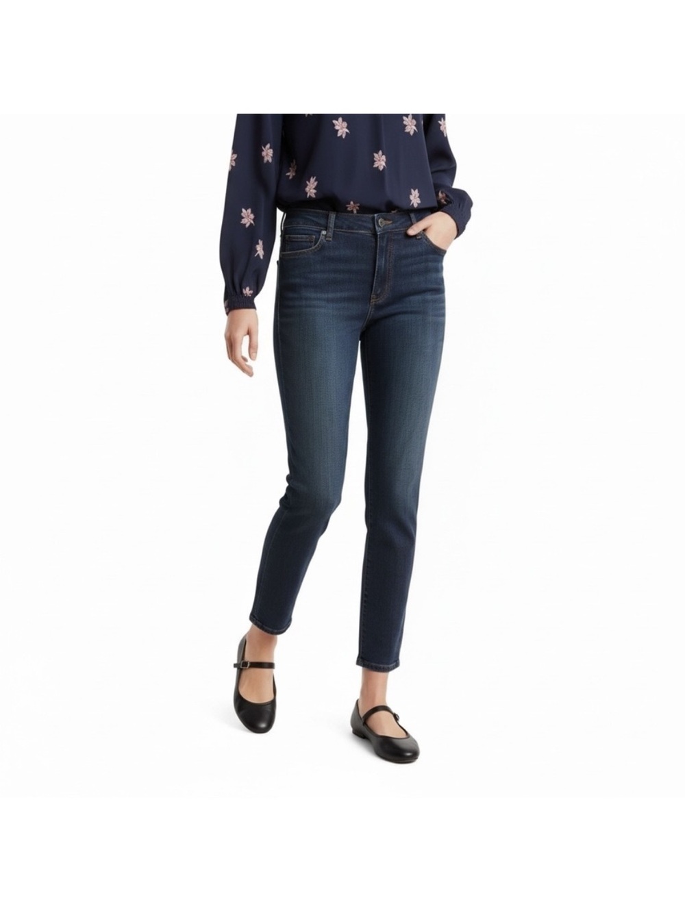 Kut From the Kloth Katy High Rise Ankle Straight Leg Dark Wash Jeans size 6